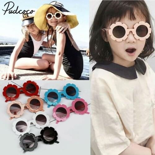 Pudcoco Toddler 2019 Summer Kids Baby Girls Beach Sunglasses Child Baby Sun Outdoor Wear Sunflower Glasses Kids Gift Drop Ship