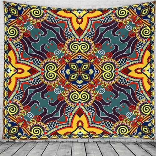 Folk-Custom PatternTapestry Blanket Throw Wall-Hanging Psychedelic-Pattern Home-Deco