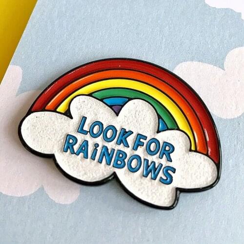 Look for Rainbows GAY LGBTQ Enamel Brooch Pin Backpack Hat Bag Collar Lapel Pins Badges Women Mens Fashion Jewelry Accessories