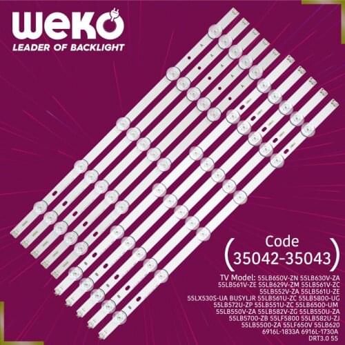 TV LED BAR-LG INNOTEK DRT 3.0 55"_A TYPE REV00 0819 - 55.1 CM 5 LEDS- _B TYPE REV00 0819 - 61.2 CM 6 LEDS- TOTAL 10 PCS