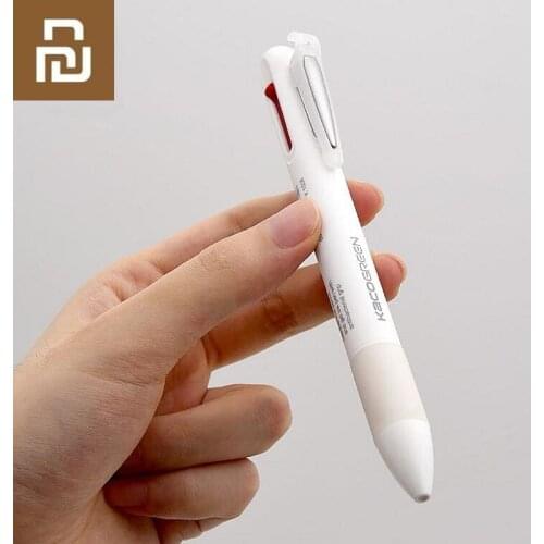 Xiaomi Youpin 4 In 1 Multifunction Sign Pen 0.5mm Gel Pens with Eraser Mechanical Pencil Office School Pen Black Blue Red Refill