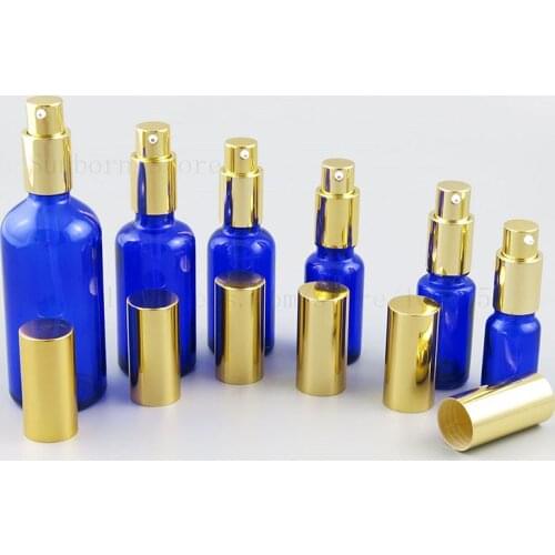 Refillable Bottles Cosmetic Flask Pump Bottle Gold Black Cap Perfume Essence Lotion Fragrance Serum Cream Containers Vials 20pcs