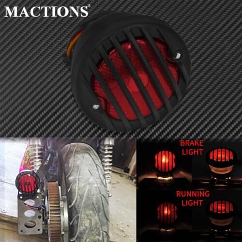 Motorcycle Side Mount Tail Brake Red Light LED Lamp Taillight For Harley Bobber Chopper Dyna Street Bob Cafe Racer For Yamaha