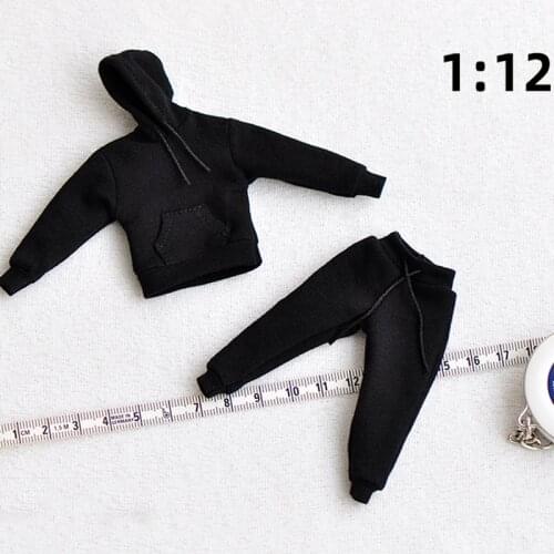 1/12 Scale Male Hoodies Shirt Trousers for 6 Inches Dam TBLeague Action Figures Clothes