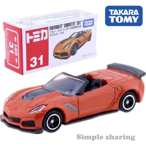Takara Tomy Tomica No.31 CHEVROLET CORVETTE ZR1 Model Kit 1/64 DieCast Miniature Car Toy Hot Pop Roadster Bauble Mould