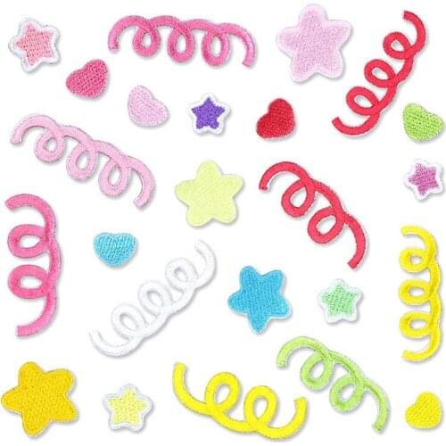 50pcs/lot Embroidery Patches Letters Clothing Decoration Accessories Spring Love Diy Iron Heat Transfer Applique Weird Stuff