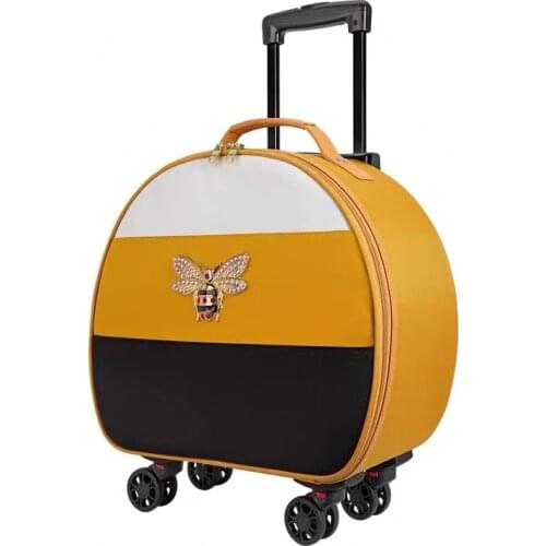 2019 New Hot Travel Suitcase,students Cute round Cabin Rolling Luggage,Women Trolley Travel bag,girl fashion trolley luggage