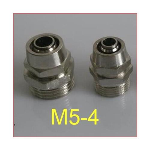 NEW Type pneumatic straight Miniature Mini Fitting lock net , M5 male screw thread 4MM TUBE , nylon, polyurethane tube connector