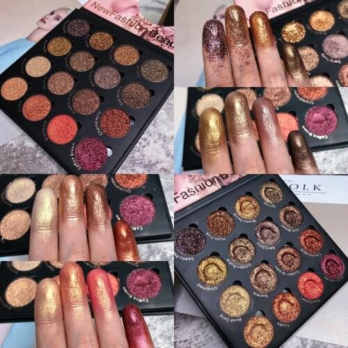 Makeup Eyeshadow Palette 16 Colors Shimmer Matte Glitter Eyeshadow Pallete Smoky Nude Pigment Makeup Eyeshadow Palette Cosmetic
