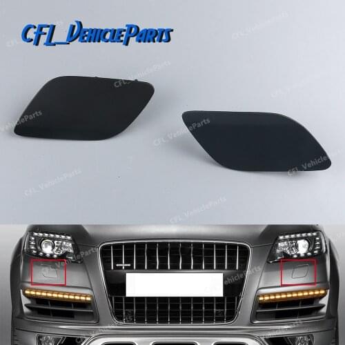 Pair Left Right Headlight Washer Spray Cover Cap Unpainted 4L0955275G 4L0955276G For Audi Q7 2010 2011 2012 2013 2014 2015 2016