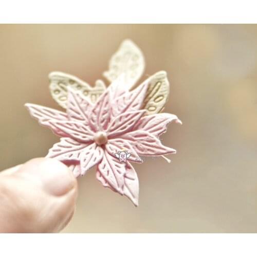 Mmao Crafts Metal Steel Cutting Dies New Flower leaf decoration Stencil For DIY Scrapbooking Paper/photo Cards Embossing Dies