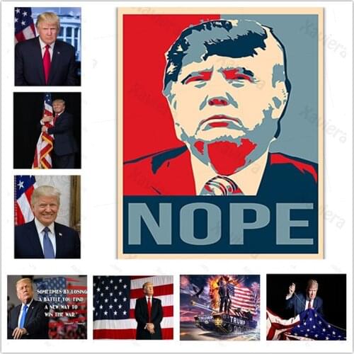 Donald Trump Canvas Painting Us Presidential Election Wall Art Poster Home Decoration Living Room Office Print Picture Frameless