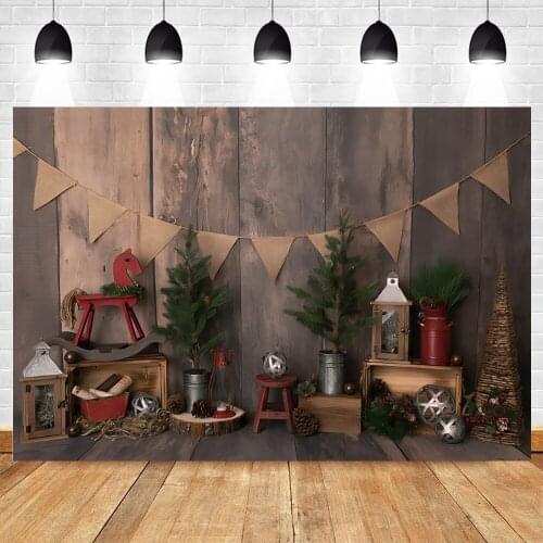 Yeele Christmas Backdrop Photocall Baby Birthday Party Decor Wood Board Banner Photography Background Photo Studio Photographic
