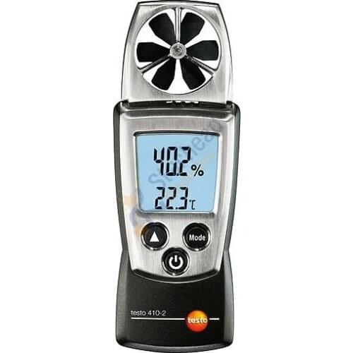 Testo 410-2 handy vane probe anemometer 0560 4102, Wind speed air flow Velocity/Temperature/humidity