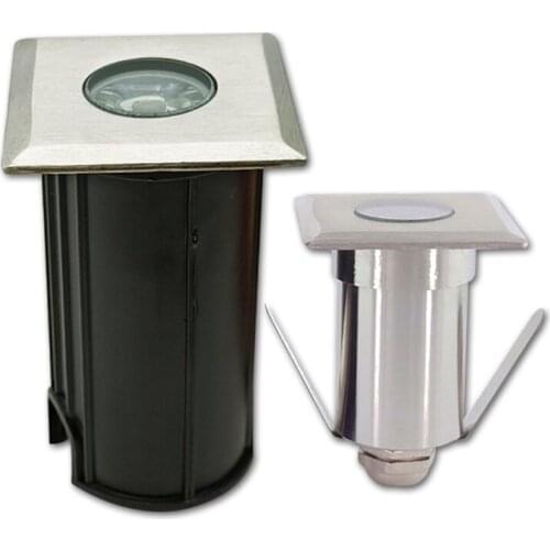 1W3W DC12V Recessed LEDs Deck Lights IP67 Waterproof Outdoor In-Ground Lamp Landscape Light for Yard Garden Pathway Stairs Patio