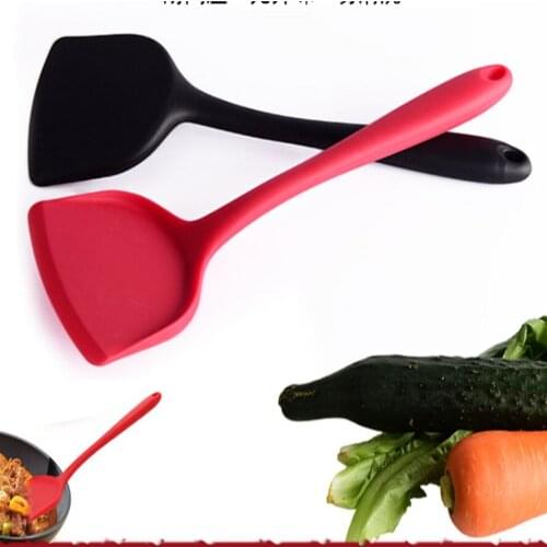 High Quality Food Grade Silicone Baking Tools Shovel Kitchen Spatula Cake Buttercream Mixer Scraper Long Handle Spoon Pala
