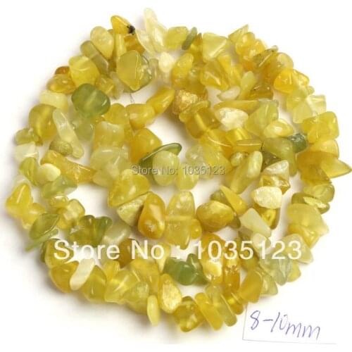 High Quality 5-8mm Natural Lemon Stone Freeform Gravel DIY Gems Loose Beads Strand 16" Jewelry Making Free Shipping w386
