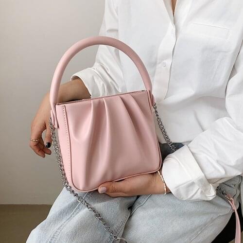 New Fashion Brand Designer Folds Shoulder Bag for Women 2021 Soft PU Leather Crossbody Top-handle Bag Female Tote Handbags Purse
