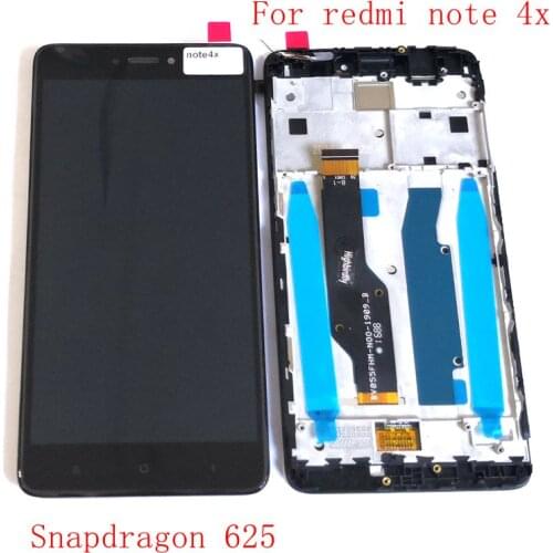 For Xiaomi Redmi Note 4X Lcd Screen Display WIth Touch Glass DIgitizer WIth Frame Assembly Replacement note4x lcd Snapdragon 625