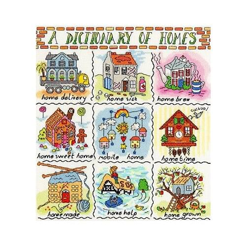 Gold Collection Popular Counted Cross Stitch Kit A dictionary of Homes Houses Home House History