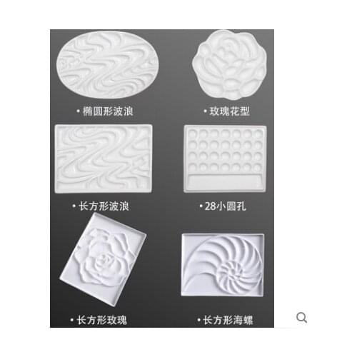 1pcs Ceramics Artist Paint Palette Rose Designed Tray for Watercolor Gouache Painting