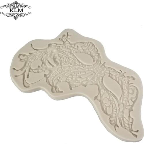 1PCS Silicone 3D Sculpted Flower Lace Fondant Cake Decoration Mold DIY Baking Tools