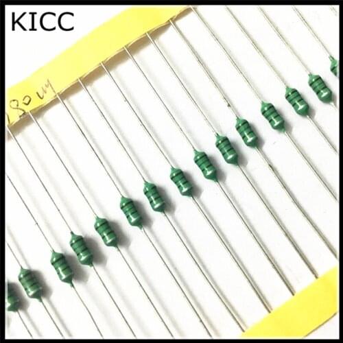 20Pcs 1/4w 180uH 181 Color ring inductance Inductor 0307 180uH 181K