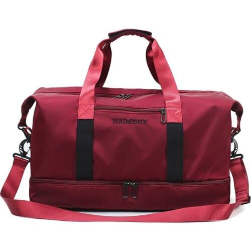 2020 Womens Solid Color Fitness Travel Sport Gym Bag Luggage Duffel Handbag High-Capacity Be Easy To Carry About Light