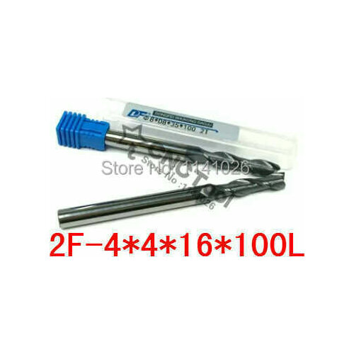 2F-4.0*4*16*100, 2 Flute Long carbide end mills,extended length Carbide Square Flatted End Mill , the lathe tool,cnc,machine