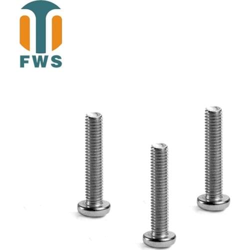 50 PCS M10 304 GB/T818-85 DIN ISO 7045 Cross Recessed Pan Head Screws Stainless Steel Machine Philips Wood Screws Installation