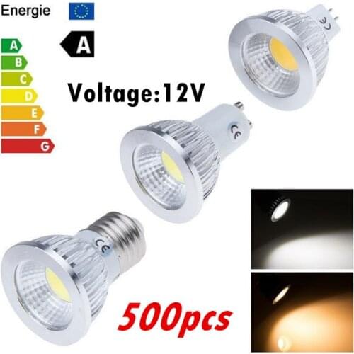 500PCS cob E27 E14 GU10 GU5.3 MR16 Led Light Bulb 6W 9W 12W LED Lamp 12V Cool Warm White Led Spotlight Lamps free shipping