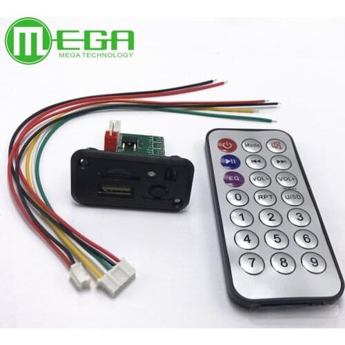 Car 5V/12V Mini MP3 Decoder Board USB TF U-Disk Reader MP3 Player Amplifier With IR Remote Controller For Arduino