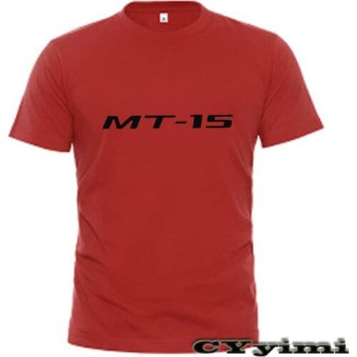 For Yamaha MT-15 MT15 T Shirt Men New LOGO T-shirt 100% Cotton Summer Short Sleeve Round Neck Tees Male