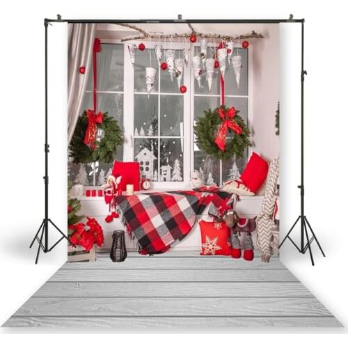 HUAYI Photography Backdrops Christmas Day Celebration Party Decor Photo Background Christmas Holiday Family Backdrop XT-7085