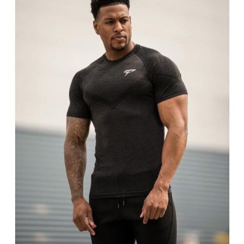 New Short Sleeve T-Shirt for Men Summer Casual Fashion Jogging Fitness Wear for Men Fit Fast Dry Breathable O-neck Gymnastics Ve