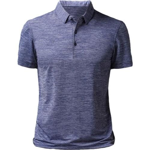 2021 New Summer Mens Polos Solid Breathable Slim Fit Polo Shirt Men Short Sleeve Top Quality Casual Business Social Polo Men