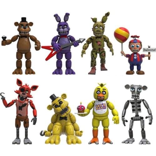 4 Pcs/set Game FNAF Five Nights Midnight Figurine Dolls Toys PVC Action Figure Desk Decoration Model Toy Gift for Kids Gift