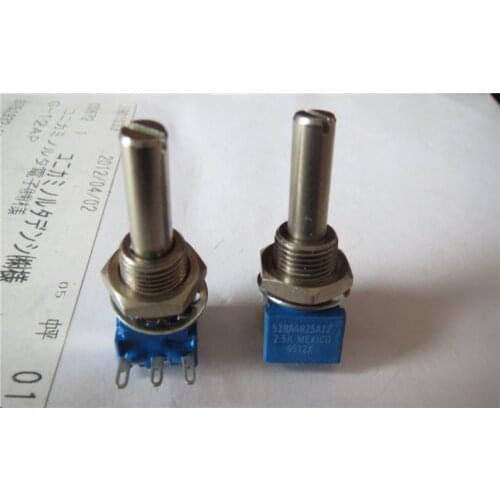 [VK] BOURNS 53RAAR25A12 2.5K United States Import Potentiometer Handles Length 25MM Openings 10MM switch