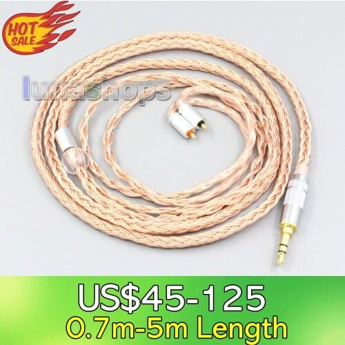 LN006737 2.5mm 3.5mm XLR Balanced 16 Core 99% 7N OCC Earphone Cable For UE Live UE6Pro Lighting SUPERBAX IPX