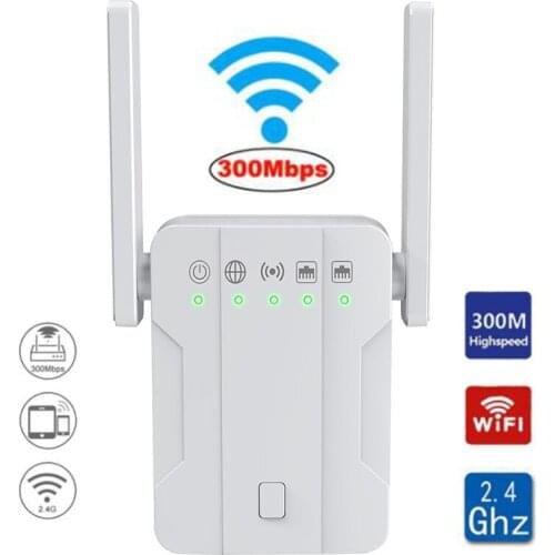 WiFi Router Amplifier Pro Router 300M Network Expander Repeater Power Extender Roteador 2 Antenna Home Office