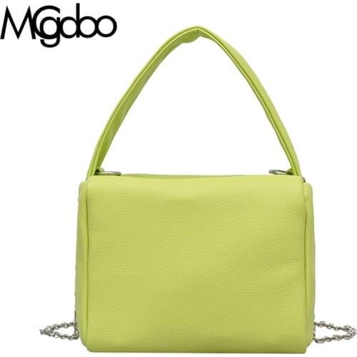 Mgcdoo Brand Designer Square Bag Fashion Unique Handbag Soft Leather Shoulder Bag Women Chain Crossbody Bag