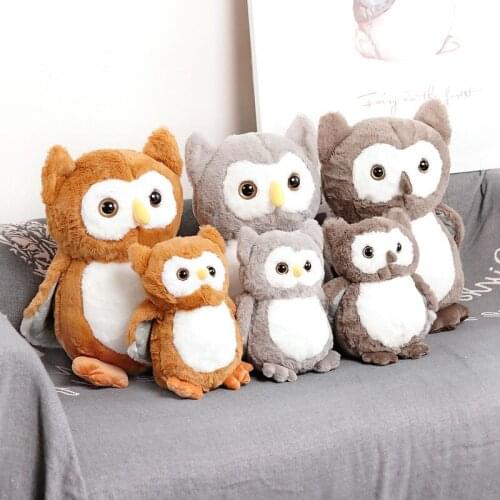 Lovely Big Eyes Owls Plush Toys Soft Stuffed Dolls Cartoon Animal Stuffed Toy Girls Plush Cushion For Kids Girls Birthday Gift