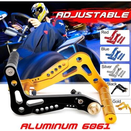 New 2Pcs 5 Color CNC Aluminum Alloy Billet Set Racing Race Go Kart Pedals Foot Rests Brake And Accelerator Set Black Gold Pedals