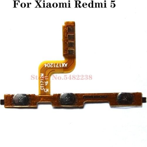 Original Power ON OFF Volume Side Buttons Flex cable For Xiaomi Redmi 5 Power Switch Audio +-Control Key connector Replacement