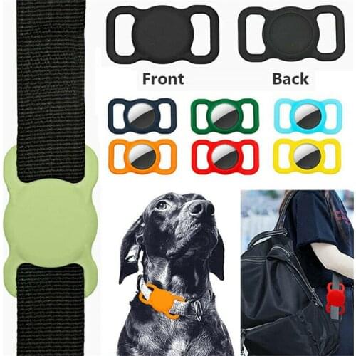 For Apple Airtag Pet Collar Silicone Protective Case Cover GPS Dog Cat Anti-lost