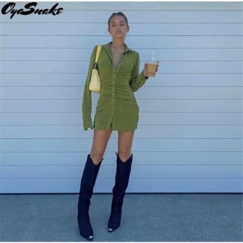 Oyasnake Fashionable Shirt Dresses