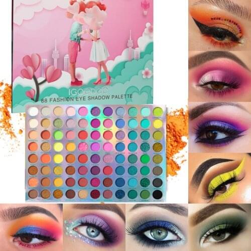 88 /40Colors Eye Shadow Palette Shimmer Matte Sequined Large Plate Multicolor EyeShadow Palette luminous Long-Lasting Waterproof