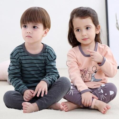 Baby Girl Boys Pajama Sets Homewear 2 Piece Set Autumn Winter Sleepwear Baby Girl Pajamas Baby Boy Clothes Set Kids Pajamas