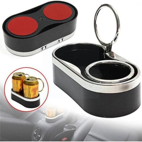 Cup Holder Drink Dual Car Double Hole Beverage Holder Bottle Auto Stand Bottle Drink Water Mount Drinks Holder Coffee Cup I4O5
