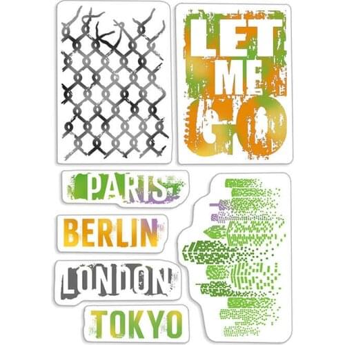 CLEAR STAMP background DIY Scrapbook Card album paper craft silicon rubber roller transparent stamps 3276